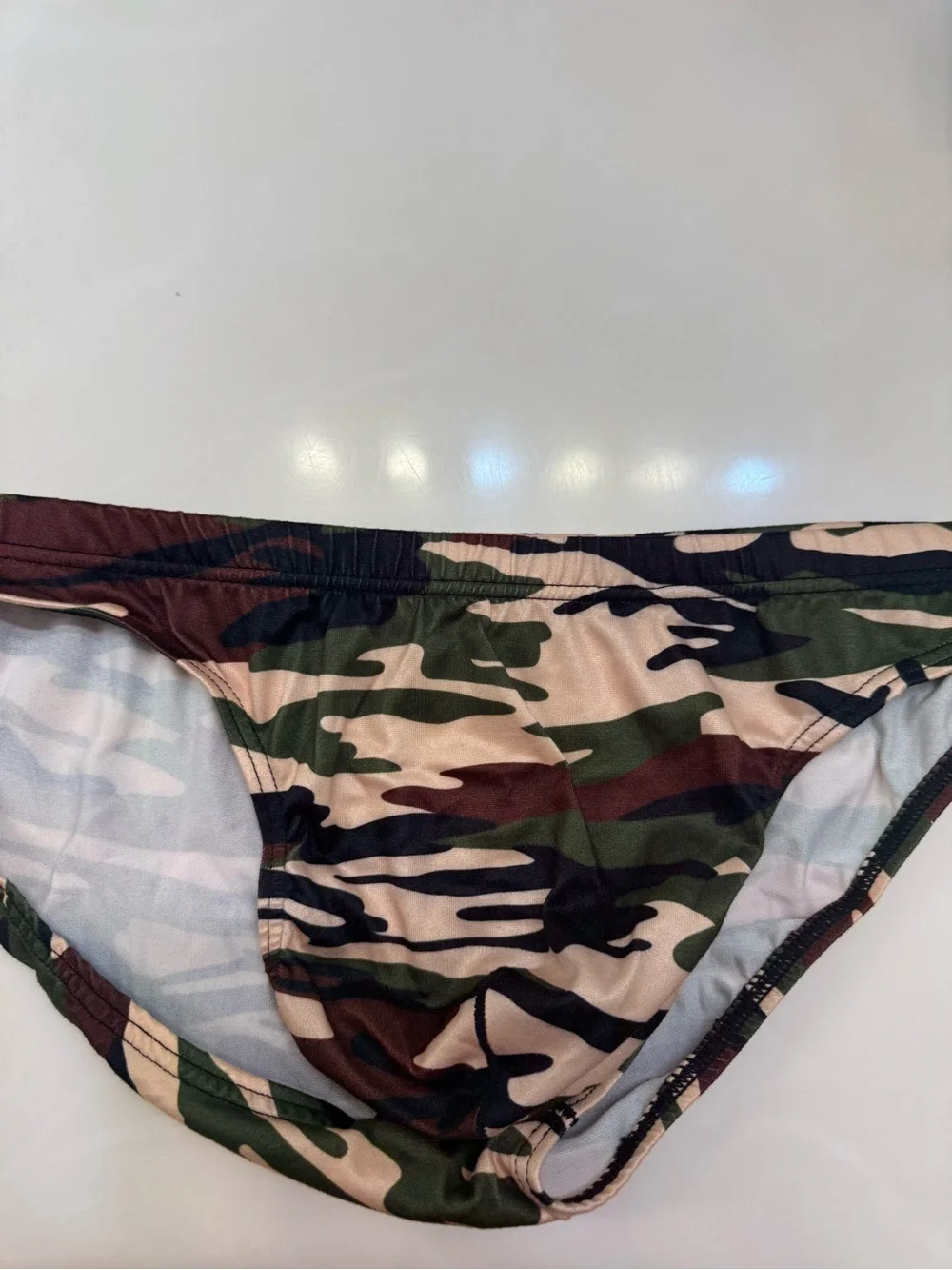 Mens Camo Bikini - Green & Tan